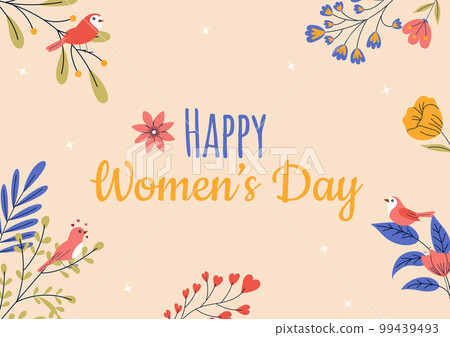 8 march, International Women's Day. Greeting card or postcard templates for card, poster, flyer. Girl power, feminism, sisterhood concept. 99439493