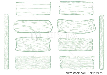 Pen drawing wooden board illustration material set Pen drawing wooden board illustration material set 99439756