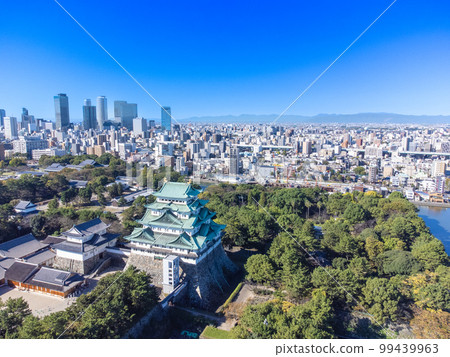 愛知十月：名古屋城、天守閣、名古屋站周邊的摩天大樓 99439963