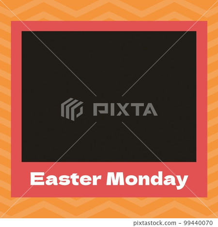 Composition of easter monday text and copy space on multi coloured background Composition of easter monday text and copy space on multi coloured background 99440070