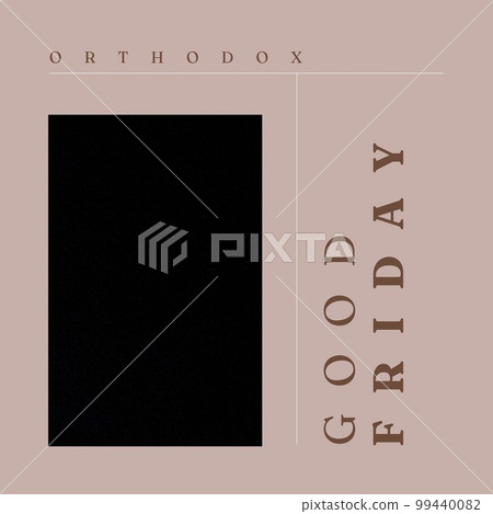 Composition of orthodox good friday text and copy space over black background Composition of orthodox good friday text and copy space over black background 99440082