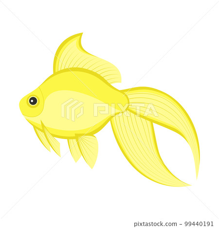 Cartoon gold fish isolated on white background. Vector illustration Cartoon gold fish isolated on white background. Vector illustration 99440191