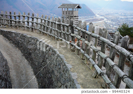 View over the castle wall of Arato Castle [Shiroyama Historical Park] Kamiyamada, Chikuma City, Nagano Prefecture 99440324