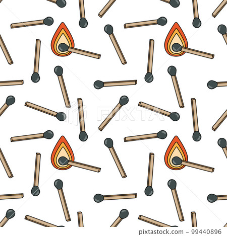Seamless texture with matches on white background Seamless texture with matches on white background 99440896