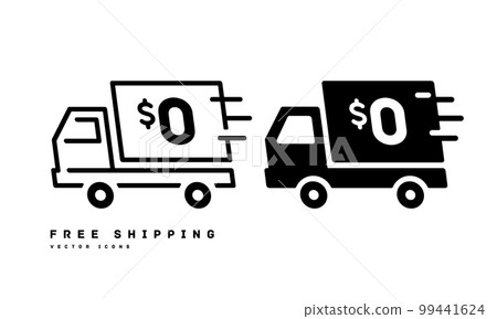 免費送貨圖標免費 $0 矢量圖 免費送貨圖標免費 $0 矢量圖 99441624