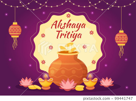 Akshaya Tritiya Festival Illustration with a Golden Kalash, Pot and Gold Coins for Dhanteras Celebration in Hand Drawn for Landing Page Templates Akshaya Tritiya Festival Illustration with a Golden Kalash, Pot and Gold Coins for Dhanteras Celebration in Hand Drawn for Landing Page Templates 99441747