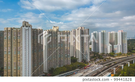 a landscape of the Tin Shui Wai Estate, Feb 18 2023 99441828