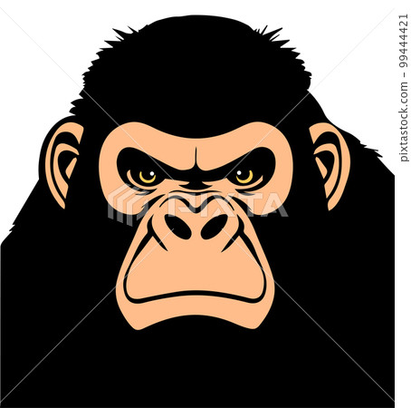 Angry gorilla, Vector illustration on a white background 99444421