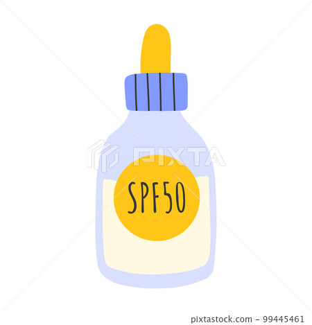 Sunscreen, lotion with SPF. Sunscreen protection and sun safety. Sunscreen, lotion with SPF. Sun protection and sun protection. Sunscreen lotion isolated. hand drawn vector illustration. Flat style. Sunscreen, lotion with SPF. Sunscreen protection and sun safety. Sunscreen, lotion with SPF. Sun protection and sun protection. Sunscreen lotion isolated. hand drawn vector illustration. Flat style. 99445461