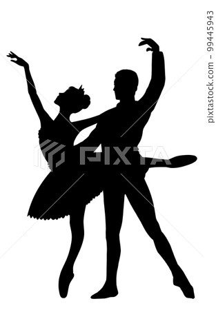 為古典芭蕾舞擺姿勢的男人和女人 3 99445943