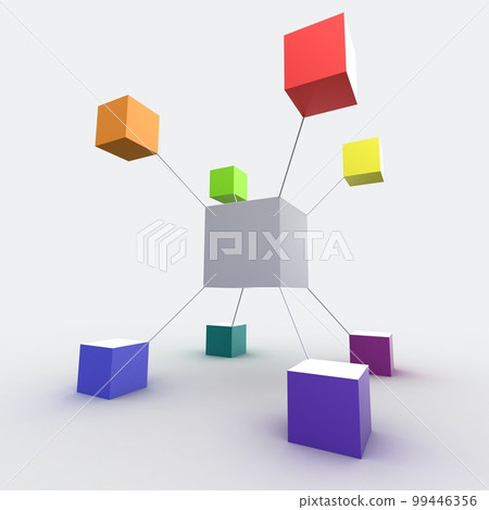 Colorful cubes 3D 99446356
