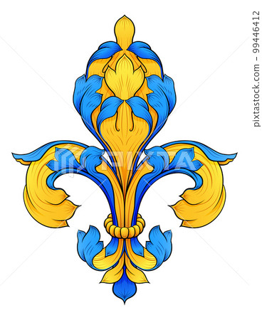 Fleur De Lis Flower Heraldry Lily Floral Crest 99446412