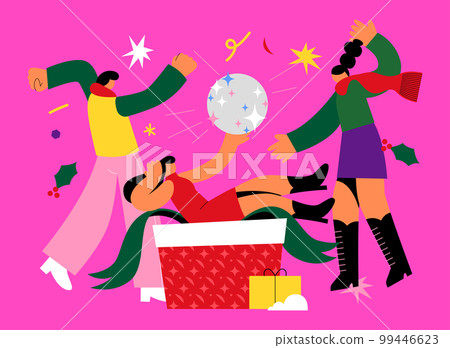 happy people enjoying Christmas happy people enjoying Christmas 99446623