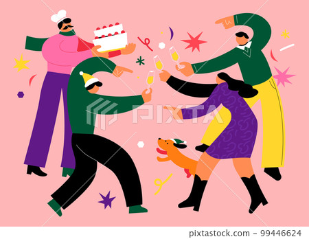 happy people enjoying Christmas happy people enjoying Christmas 99446624