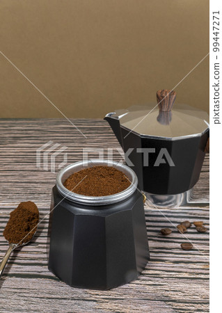 creative concept photo of moka pot creative concept photo of moka pot 99447271
