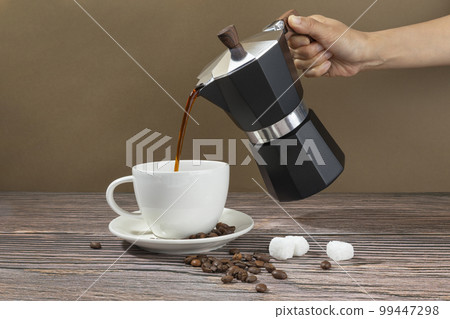 creative concept photo of moka pot 99447298