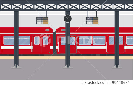 subway passenger train car at railway station train station 99448685