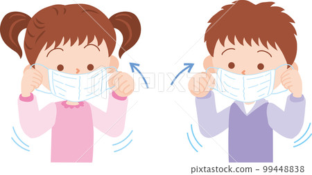 戴上面具_男孩女孩_帶箭頭 99448838