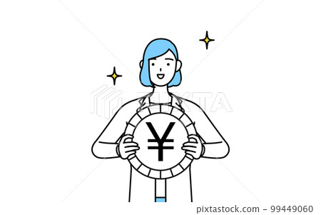 Image of foreign exchange gains and appreciation of the yen, a female doctor wearing a white coat Image of foreign exchange gains and appreciation of the yen, a female doctor wearing a white coat 99449060