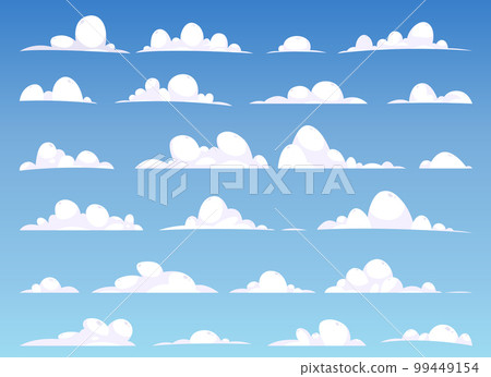 rtoon clouds collection vector illustration isolated on white background rtoon clouds collection vector illustration isolated on white background 99449154