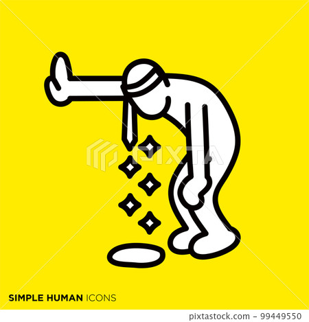 簡單的人類圖標系列“嘔吐物” 99449550