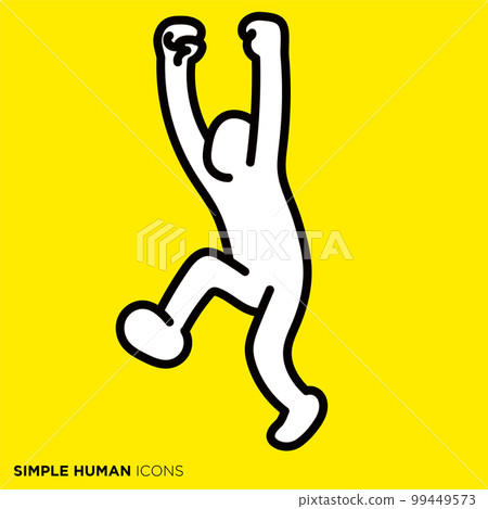 簡單的人類圖標系列“支持者” 99449573