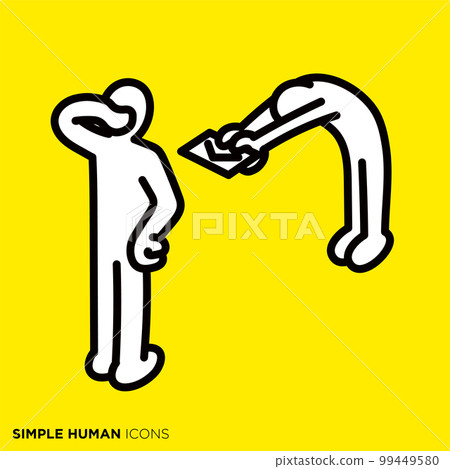 簡單的人形圖標系列“我無法坦白” 99449580