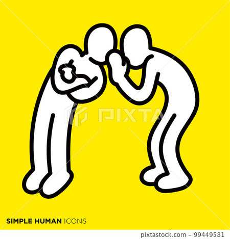 簡單的人形圖標系列“八卦的人” 簡單的人形圖標系列“八卦的人” 99449581