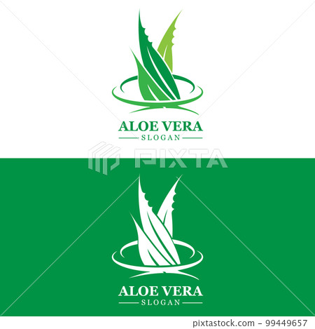 Aloe Vera Logo, Health Leaf Vector, Design Suitable For Beauty Salon, Organic Recycling, Skin Health Leaf 99449657