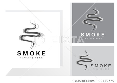 Steam Steam Logo Vector Hot Evaporating Aroma. Smell Line Illustration, Cooking Steam Icon, Steam Train, Baking, Smoking 99449779