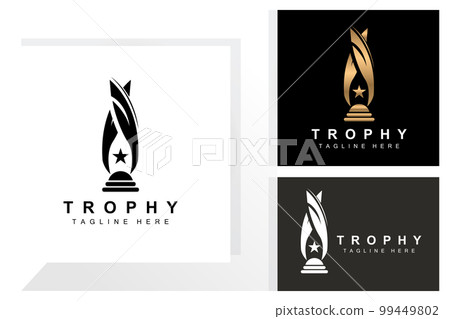 Trophy Logo Design, Award Winner Championship Trophy Vector, Success Brand 99449802