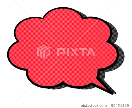 A balloon with a red dot pattern and a fluffy shadow A balloon with a red dot pattern and a fluffy shadow 99451509