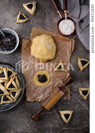 Traditional Jewish Purim cookies Hamantaschen Traditional Jewish Purim cookies Hamantaschen 99451880