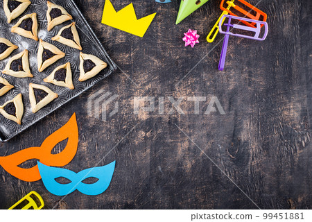 Jewish holiday Purim celebration concept 99451881