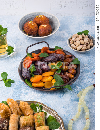 Ramadan iftar traditional desserts baklava and dates Ramadan iftar traditional desserts baklava and dates 99452052