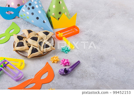 Jewish holiday Purim celebration concept 99452153