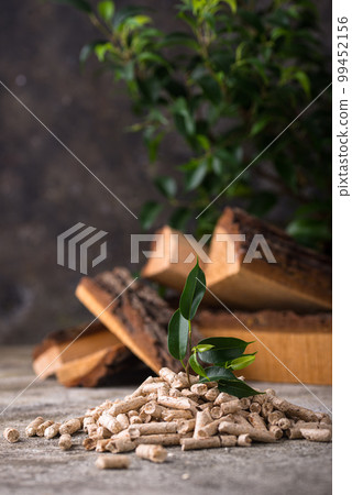 Eco fuel wooden pellets with firewood Eco fuel wooden pellets with firewood 99452156