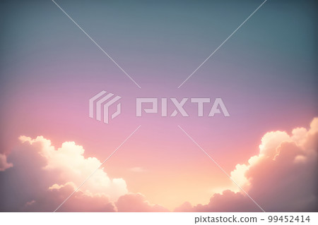 Clouds and sky colored in madder color Background material 99452414