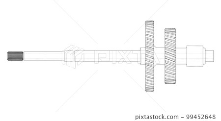 Shaft with gear wheel Shaft with gear wheel 99452648