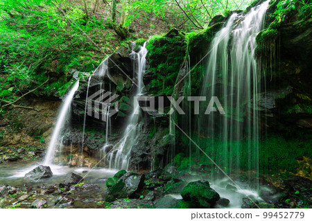 11 Sarutsubo Falls, surrounded by greenery, Shinonsen-cho, Mikata-gun, Hyogo Prefecture 99452779
