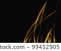 A background image in which a golden curve is drawn from bottom to top on a black background with a Yagasuri pattern. 99452905