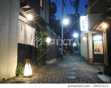 Night view of Kagurazaka hide-and-seek alley 99453121