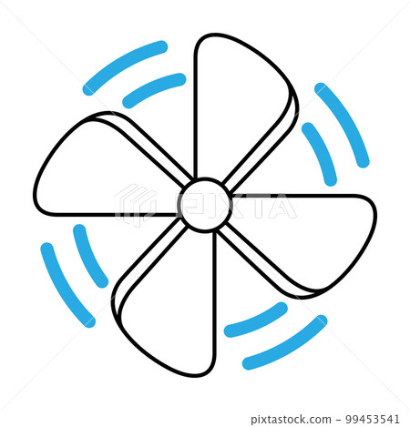 Illustration of air fan. Icon or image for industry and business. 99453541