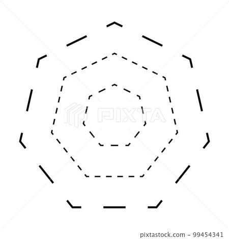 Tracing heptagon shape symbol, dashed and dotted broken line element for preschool, kindergarten kids prewriting, drawing and cutting practice activities Tracing heptagon shape symbol, dashed and dotted broken line element for preschool, kindergarten kids prewriting, drawing and cutting practice activities 99454341