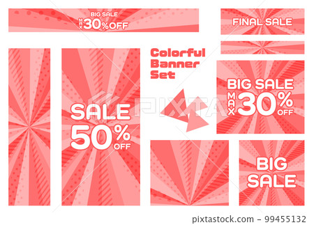 Banner set_concentrated line_pink Banner set_concentrated line_pink 99455132