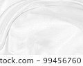 white silk textured cloth background,Closeup of rippled satin fabric with soft waves. 99456760