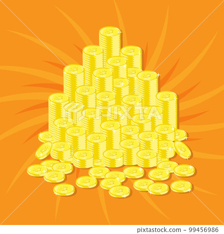 Golden coins vector Golden coins vector 99456986