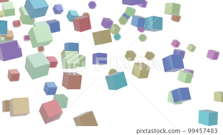 CG cube Many floating cubes 99457483