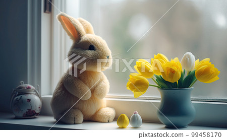 Cute adorable old-fashioned soft plush bunny toy Cute adorable old-fashioned soft plush bunny toy 99458170