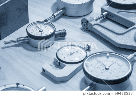 The group of dial gage indicator. The group of dial gage indicator. 99458553